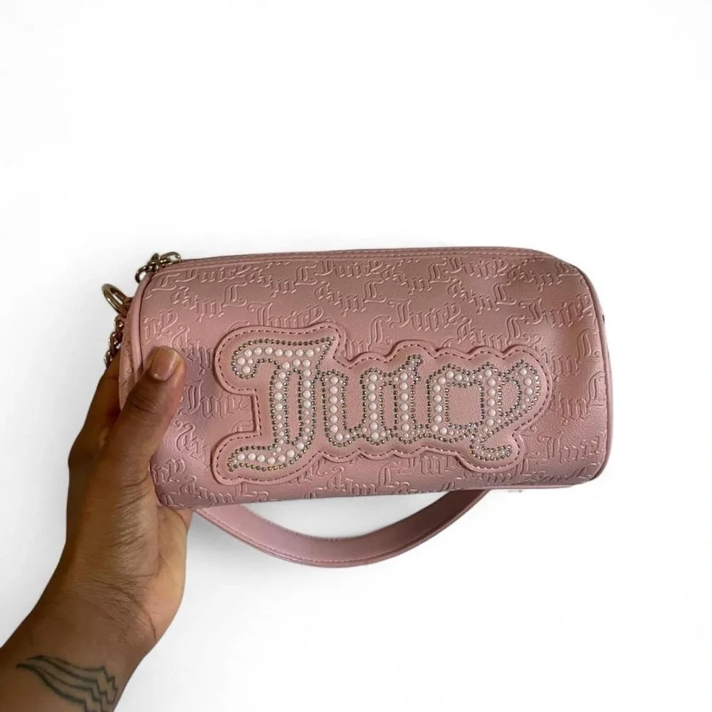 Juicy Couture Blush Pink Embossed Shoulder Bag - Picture 2 of 4
